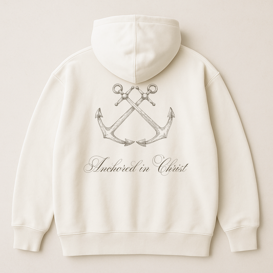 "Anchored in Christ" Premium Oversized Hoodie
