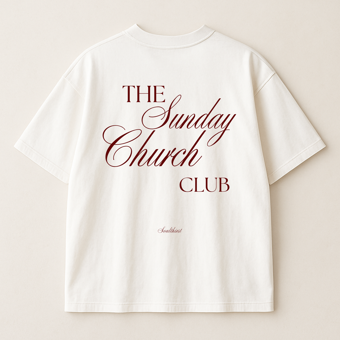 "Sunday Church Club" Premium Oversized Shirt