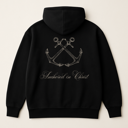 "Anchored in Christ" Premium Oversized Hoodie