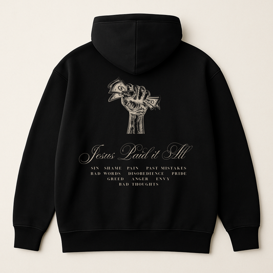 "Jesus Paid It All" Premium Oversized Hoodie