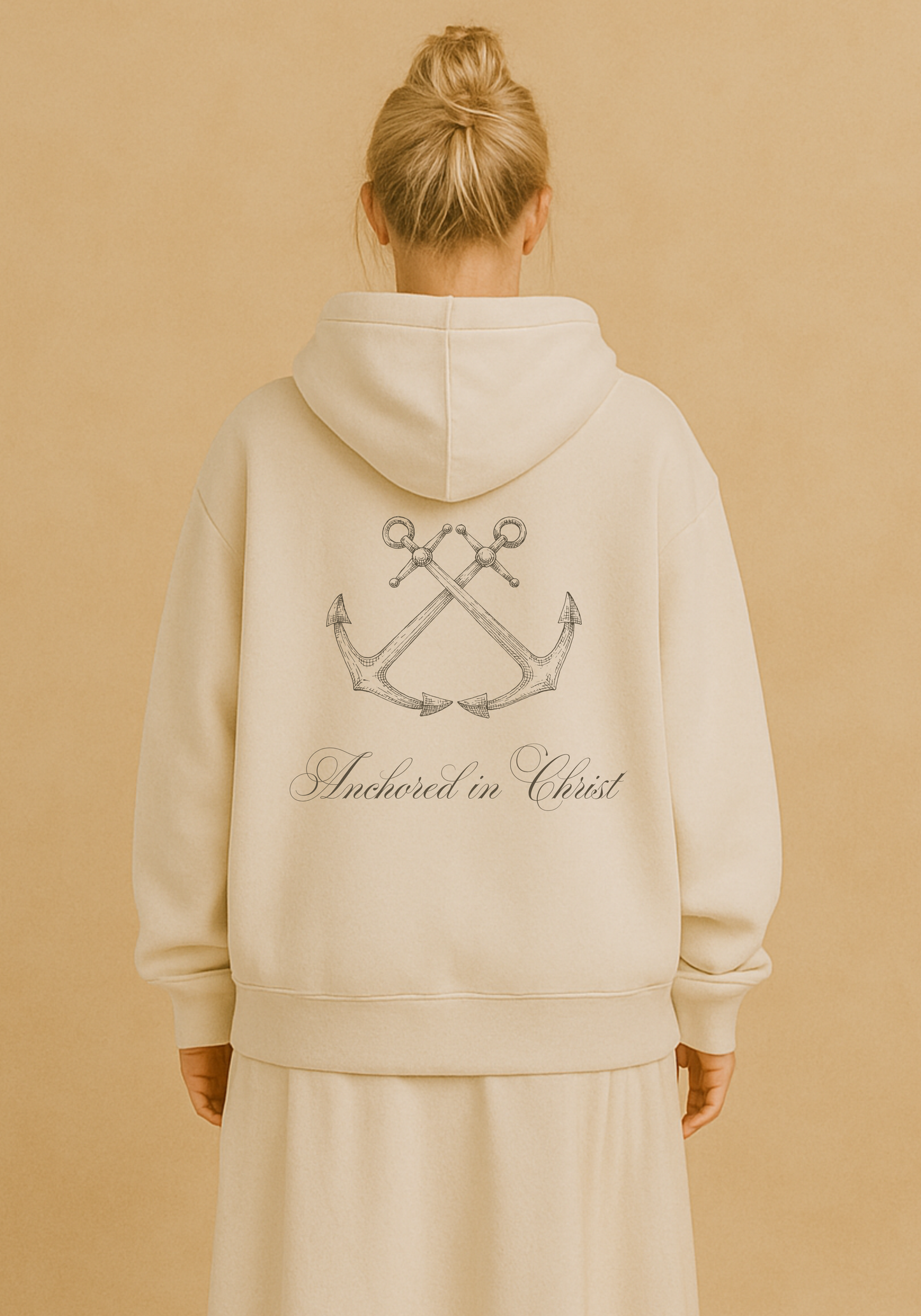 "Anchored in Christ" Premium Oversized Hoodie