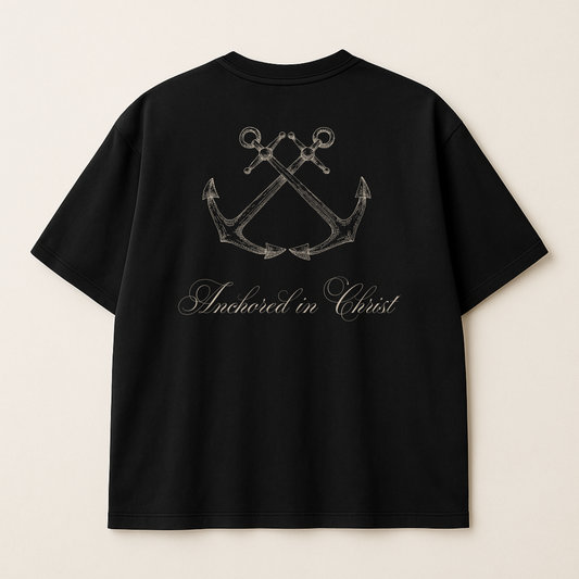 "Anchored in Christ" Premium Oversized Shirt