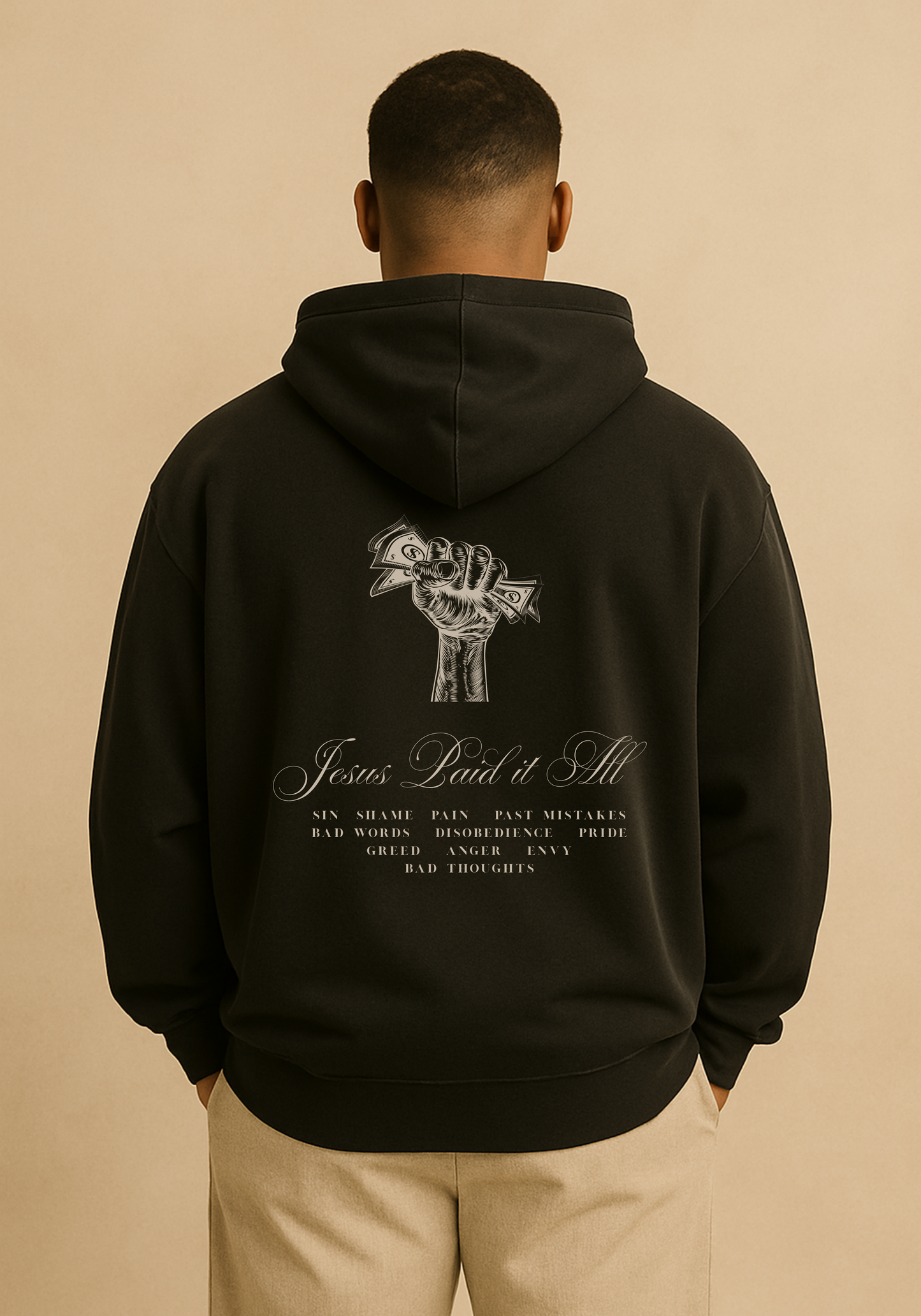 "Jesus Paid It All" Premium Oversized Hoodie