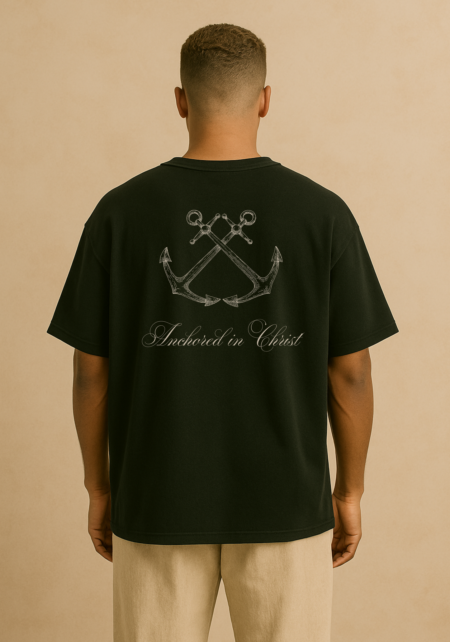 "Anchored in Christ" Premium Oversized Shirt