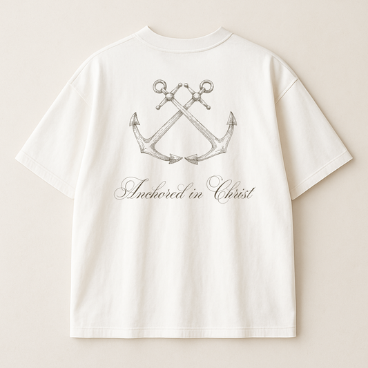 "Anchored in Christ" Premium Oversized Shirt