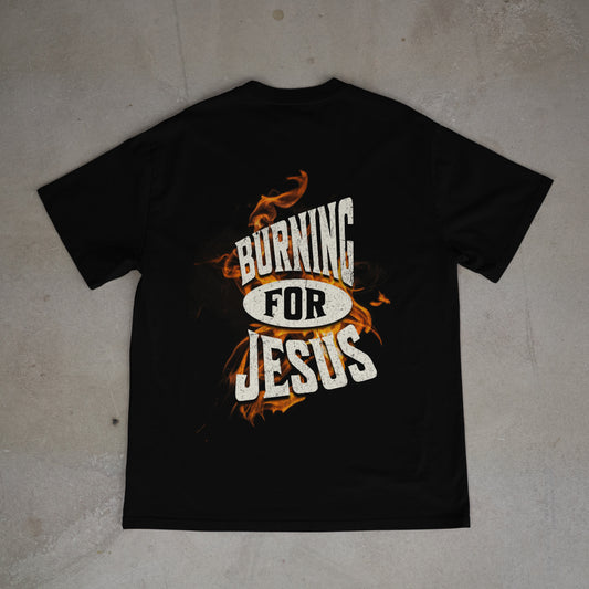 "Burning for Jesus" Premium Oversized Shirt