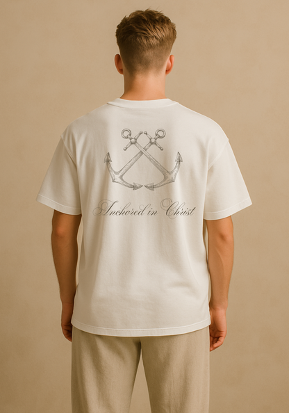 "Anchored in Christ" Premium Oversized Shirt