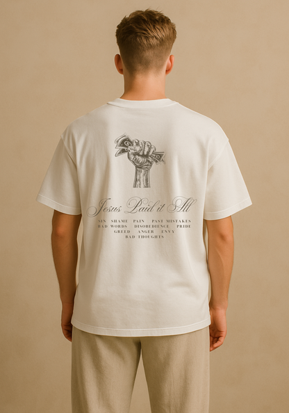 "Jesus Paid It All" Premium Oversized Shirt
