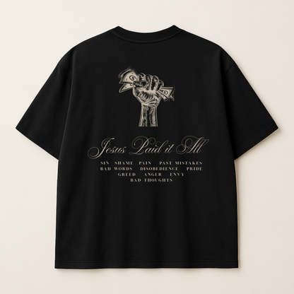 "Jesus Paid It All" Premium Oversized Shirt