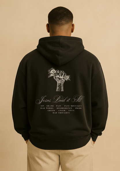 "Jesus Paid It All" Premium Oversized Hoodie
