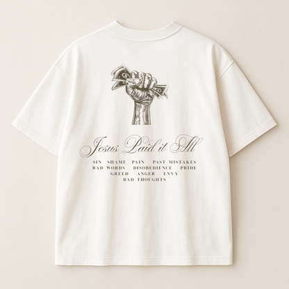"Jesus Paid It All" Premium Oversized Shirt