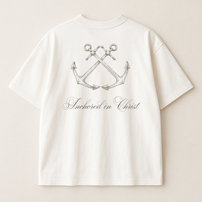 "Anchored in Christ" Premium Oversized Shirt