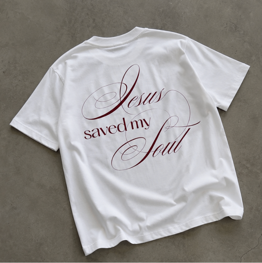 "JESUS SAVED MY SOUL" Premium Oversized Shirt