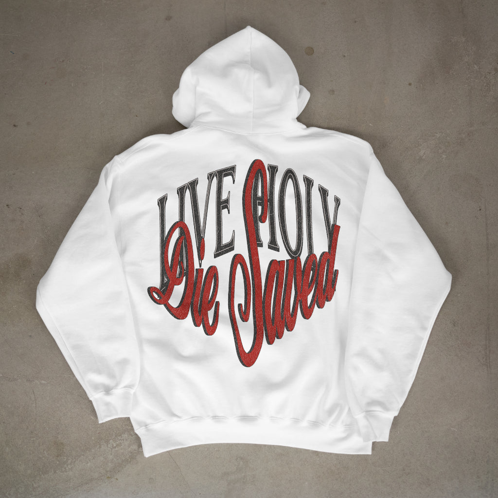 "Live Holy Die Saved" Premium Oversized Hoodie