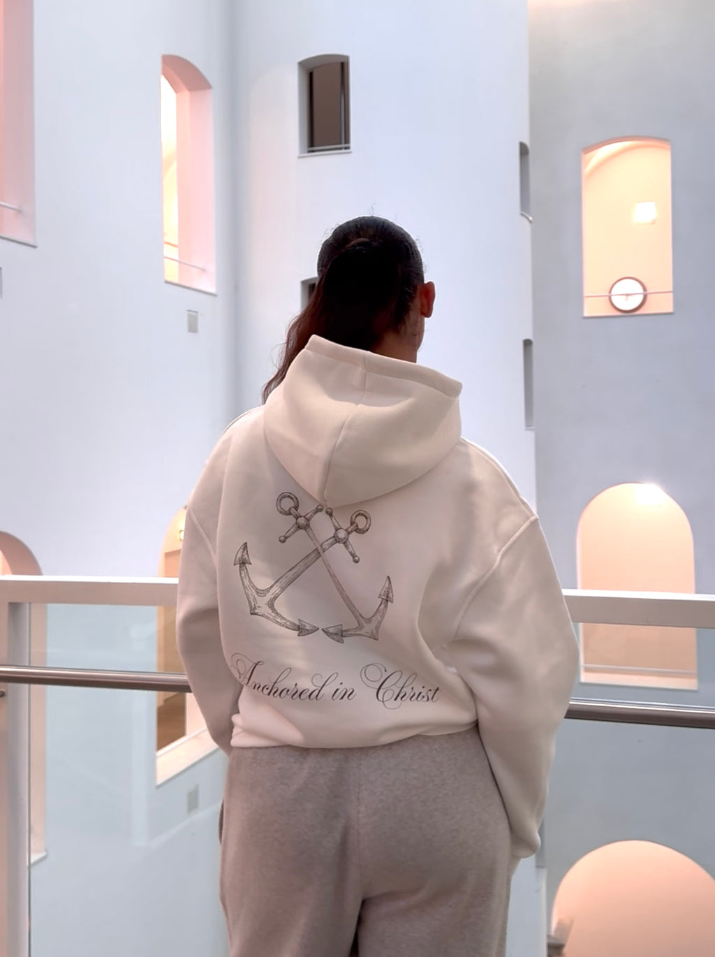 "Anchored in Christ" Premium Oversized Hoodie