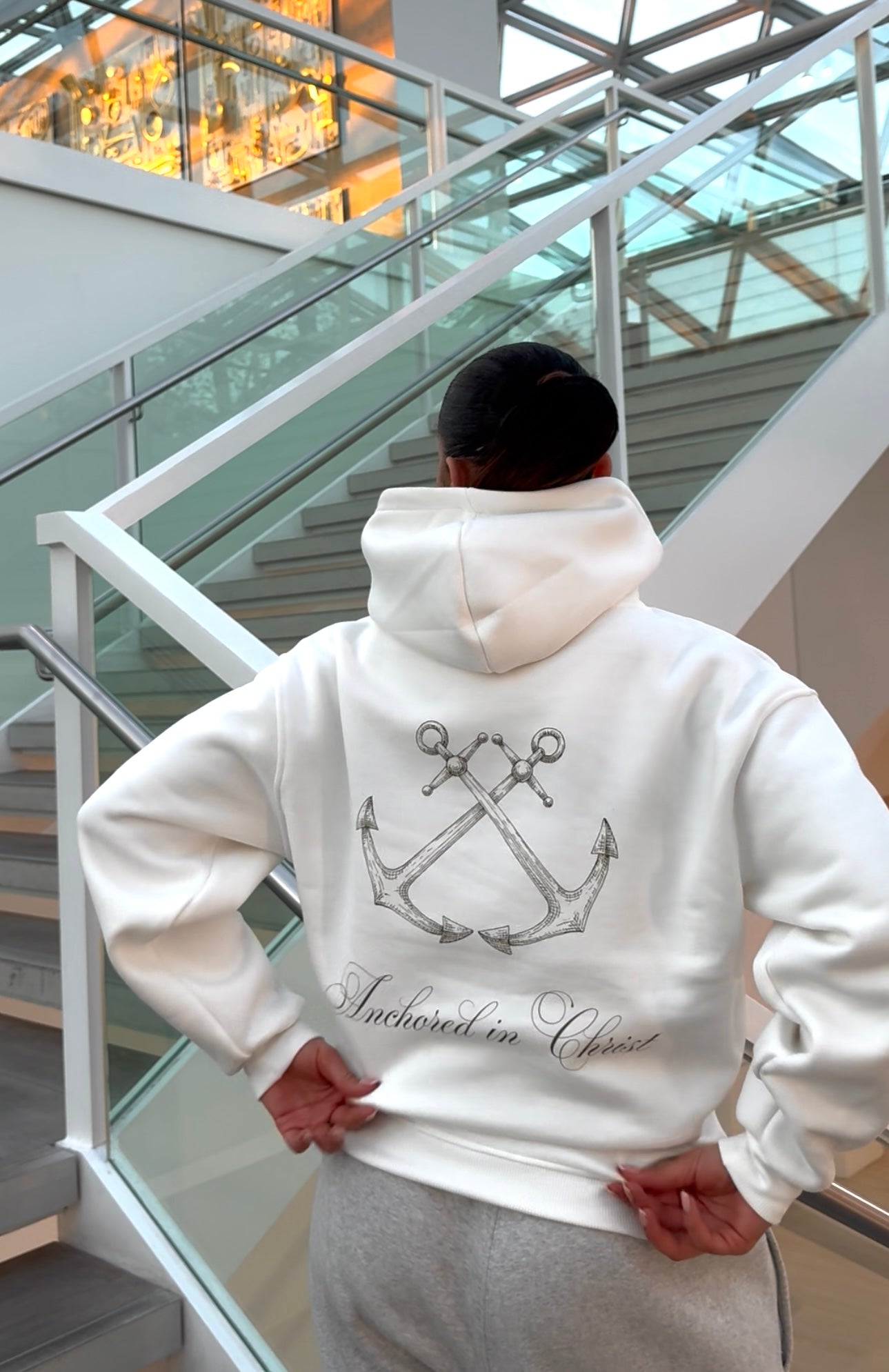 "Anchored in Christ" Premium Oversized Hoodie