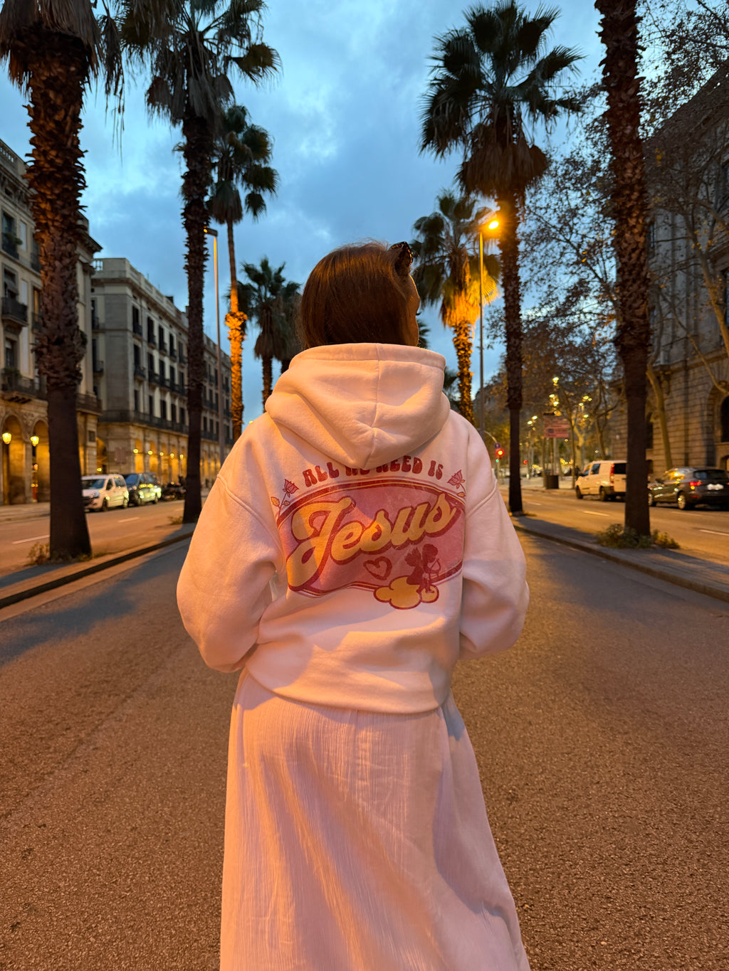 "All we need is Jesus" Premium Oversized Hoodie