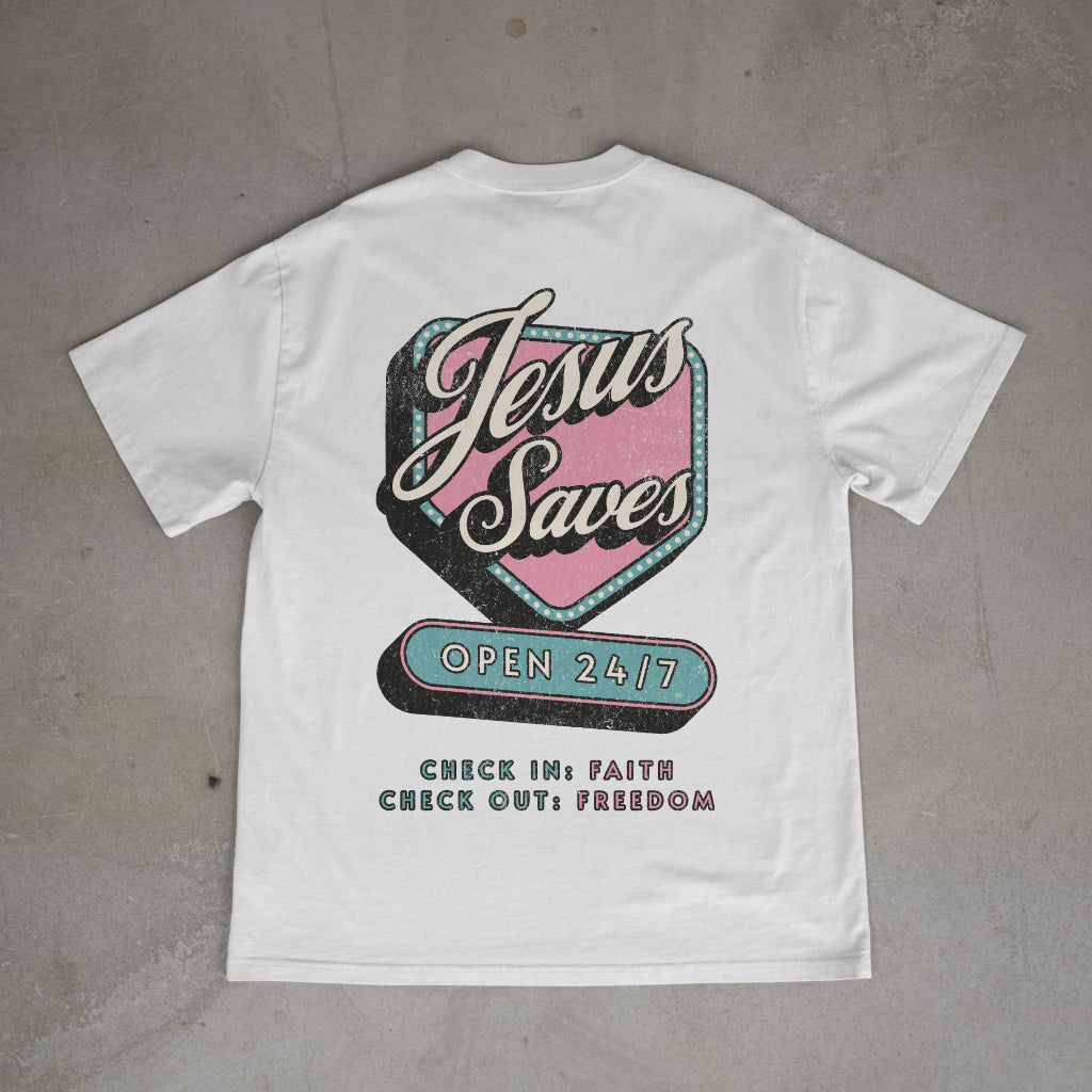 "Jesus Saves" Premium Oversized Shirt