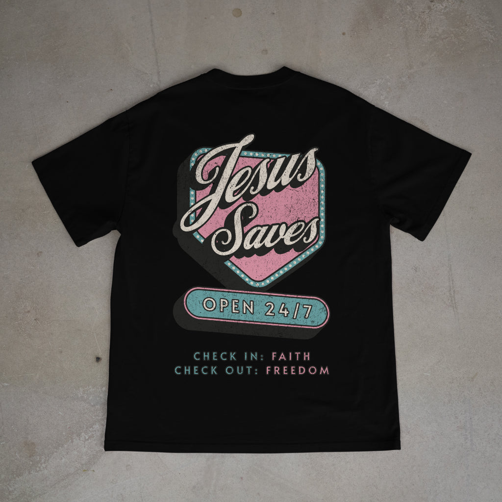 "Jesus Saves" Premium Oversized Shirt