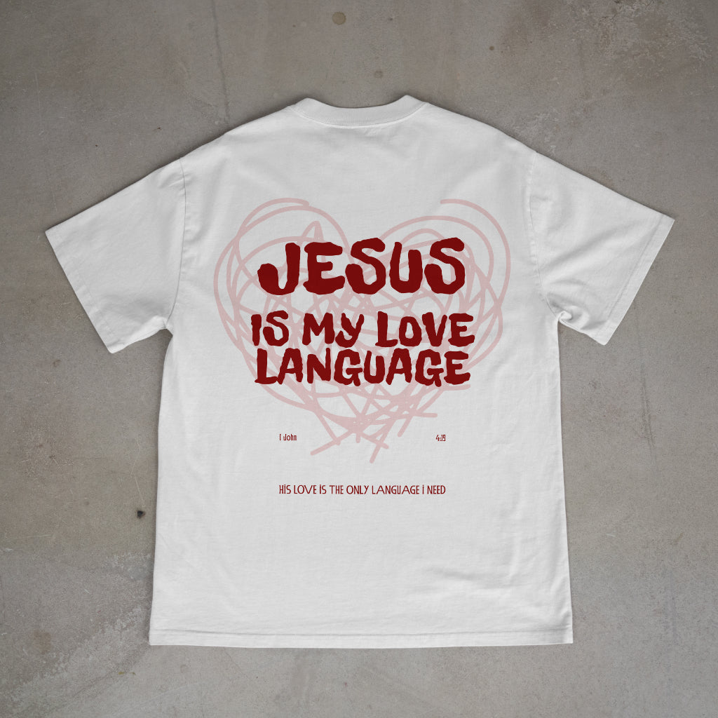 "Jesus is my love language" Premium Oversized Shirt