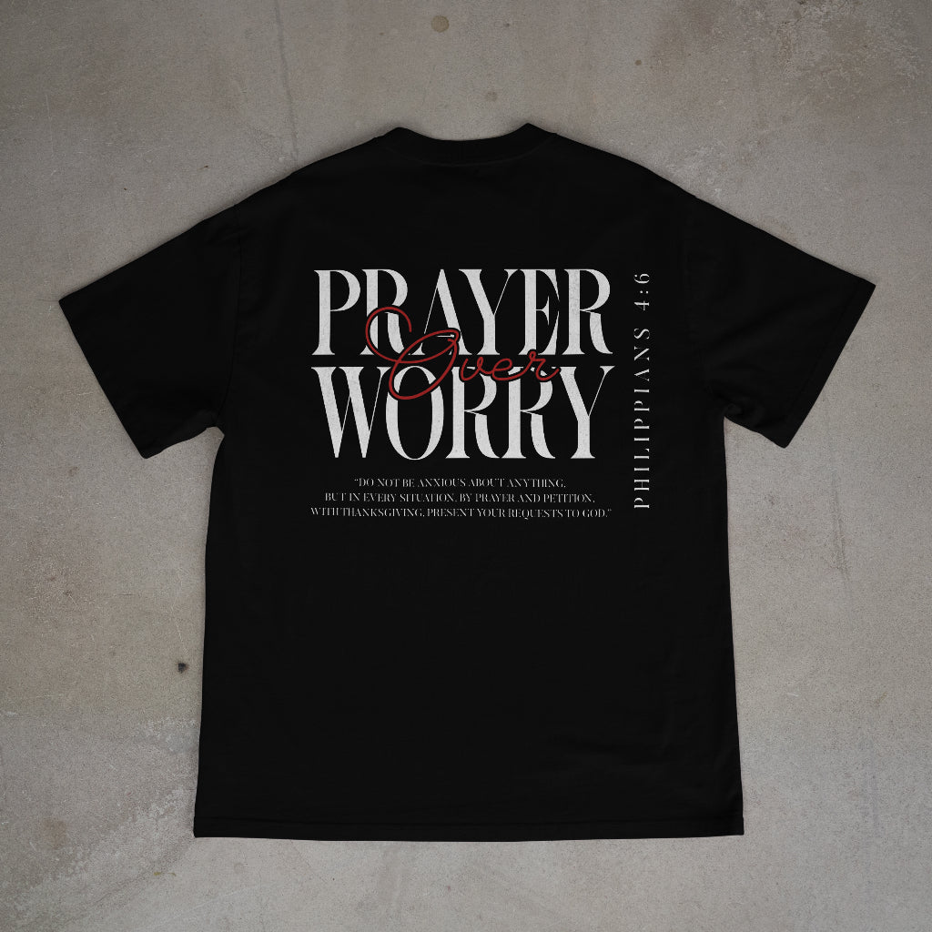 "Prayer over Worry" Oversized Shirt