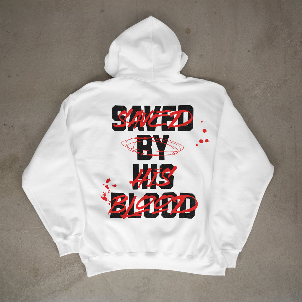"Saved by His Blood" Premium Oversized Hoodie
