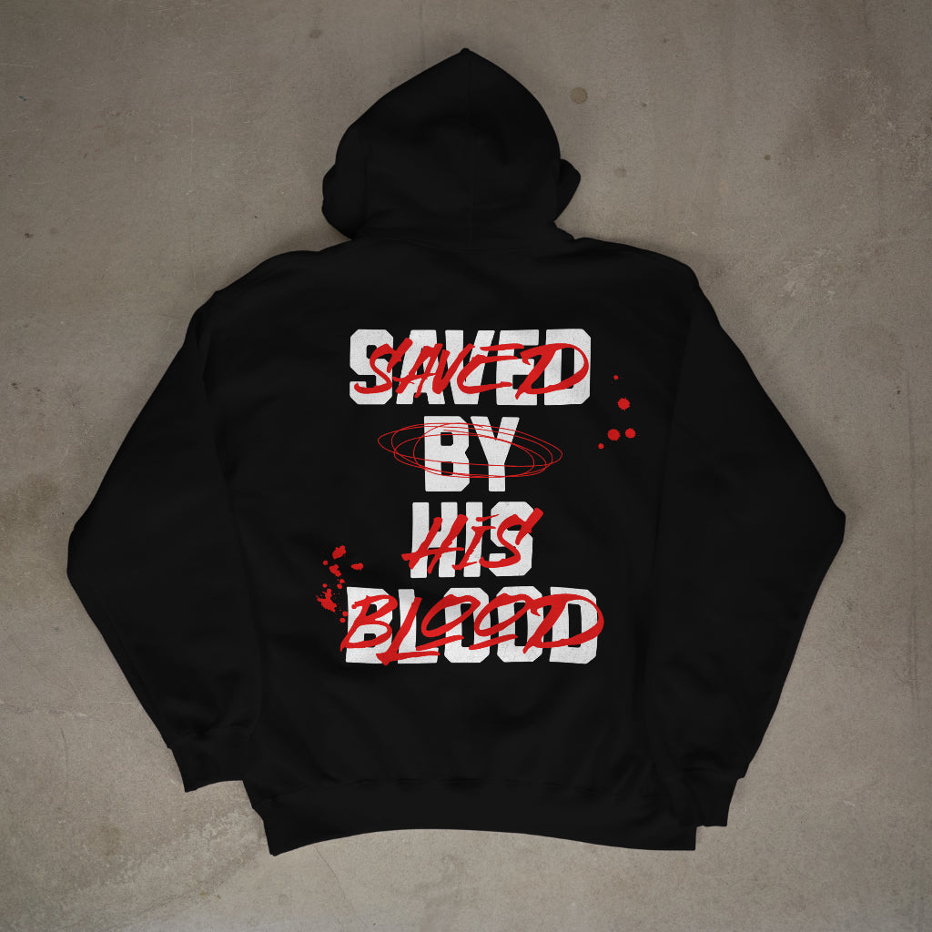 "Saved by His Blood" Premium Oversized Hoodie