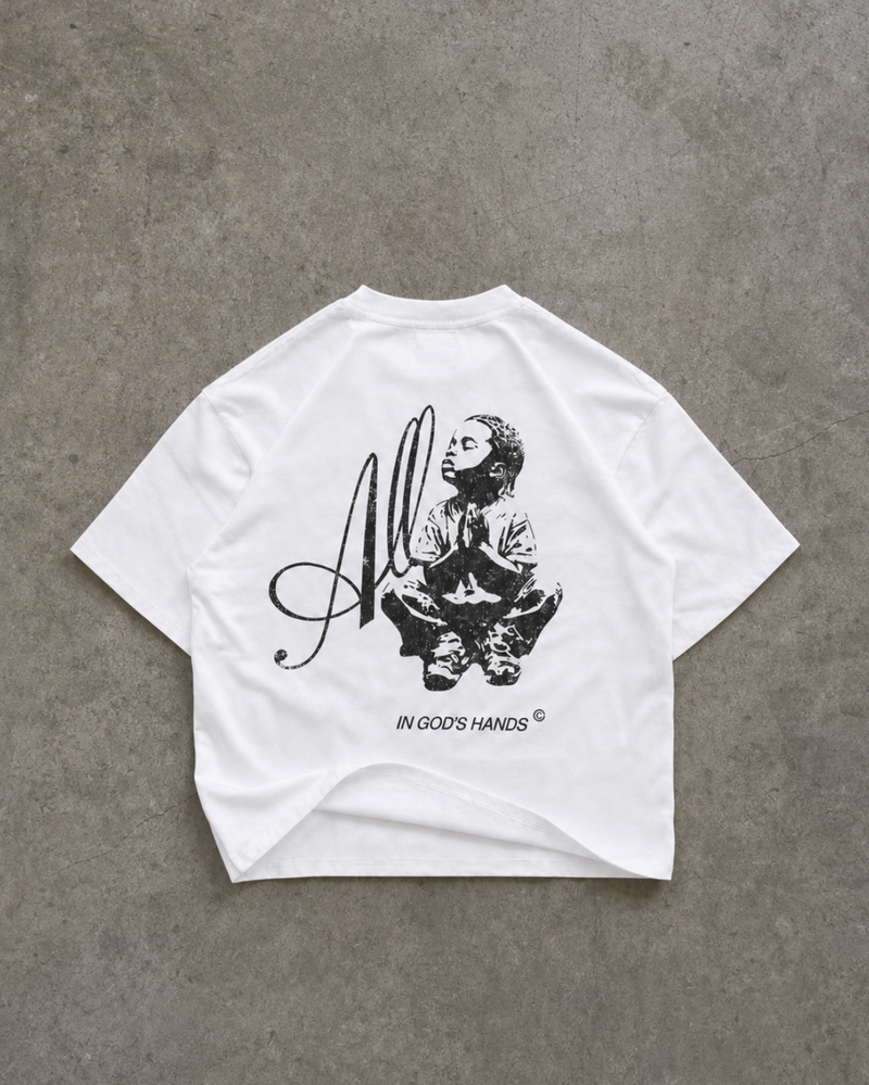 "ALL IN GOD'S HANDS" TEE