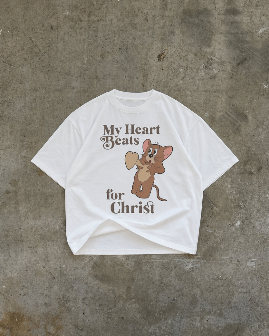"MY HEART BEATS FOR CHRIST" TEE