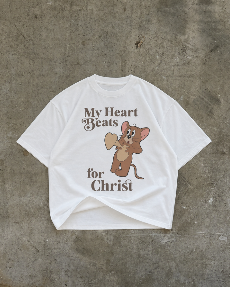 "MY HEART BEATS FOR CHRIST" TEE