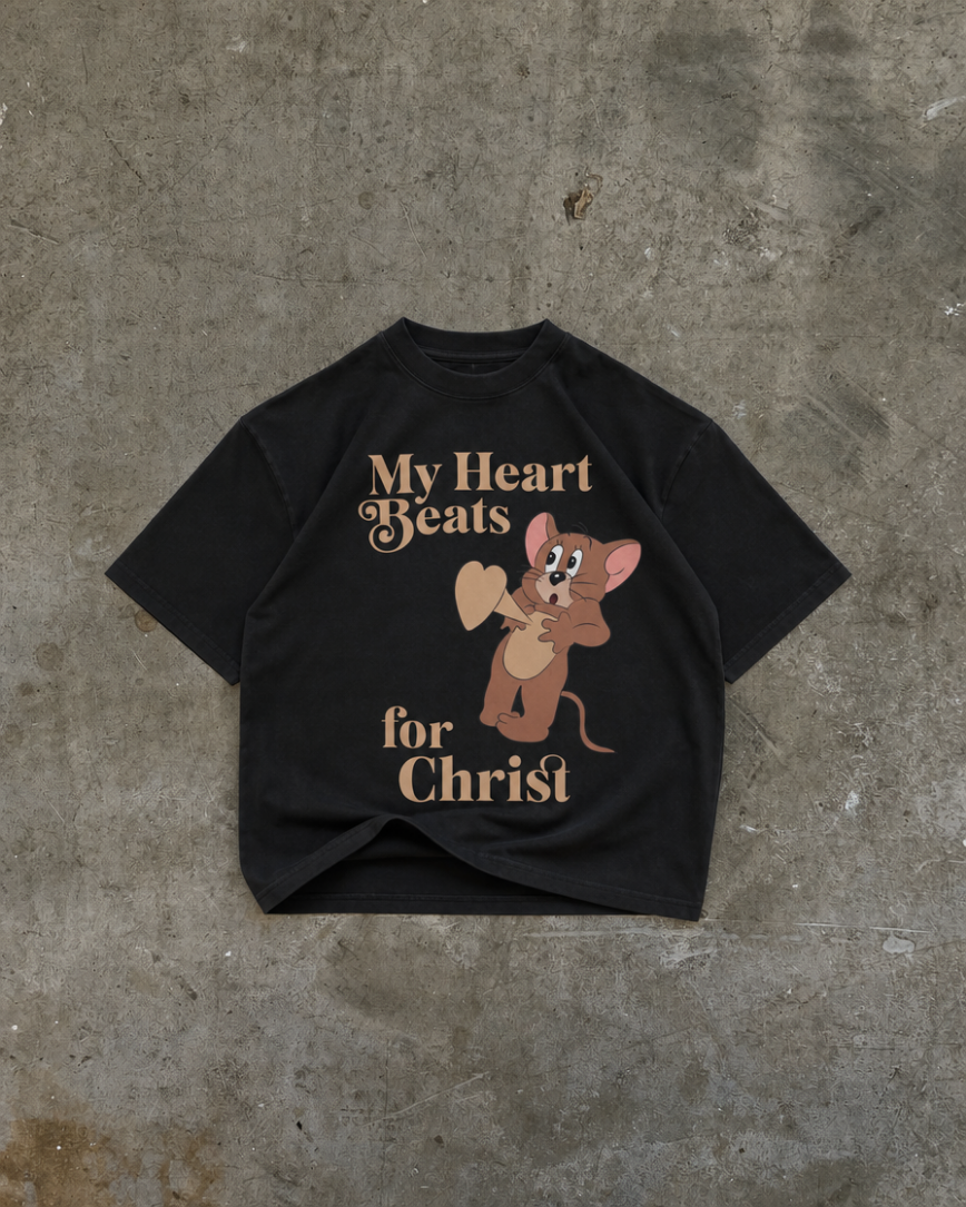 "MY HEART BEATS FOR CHRIST" TEE