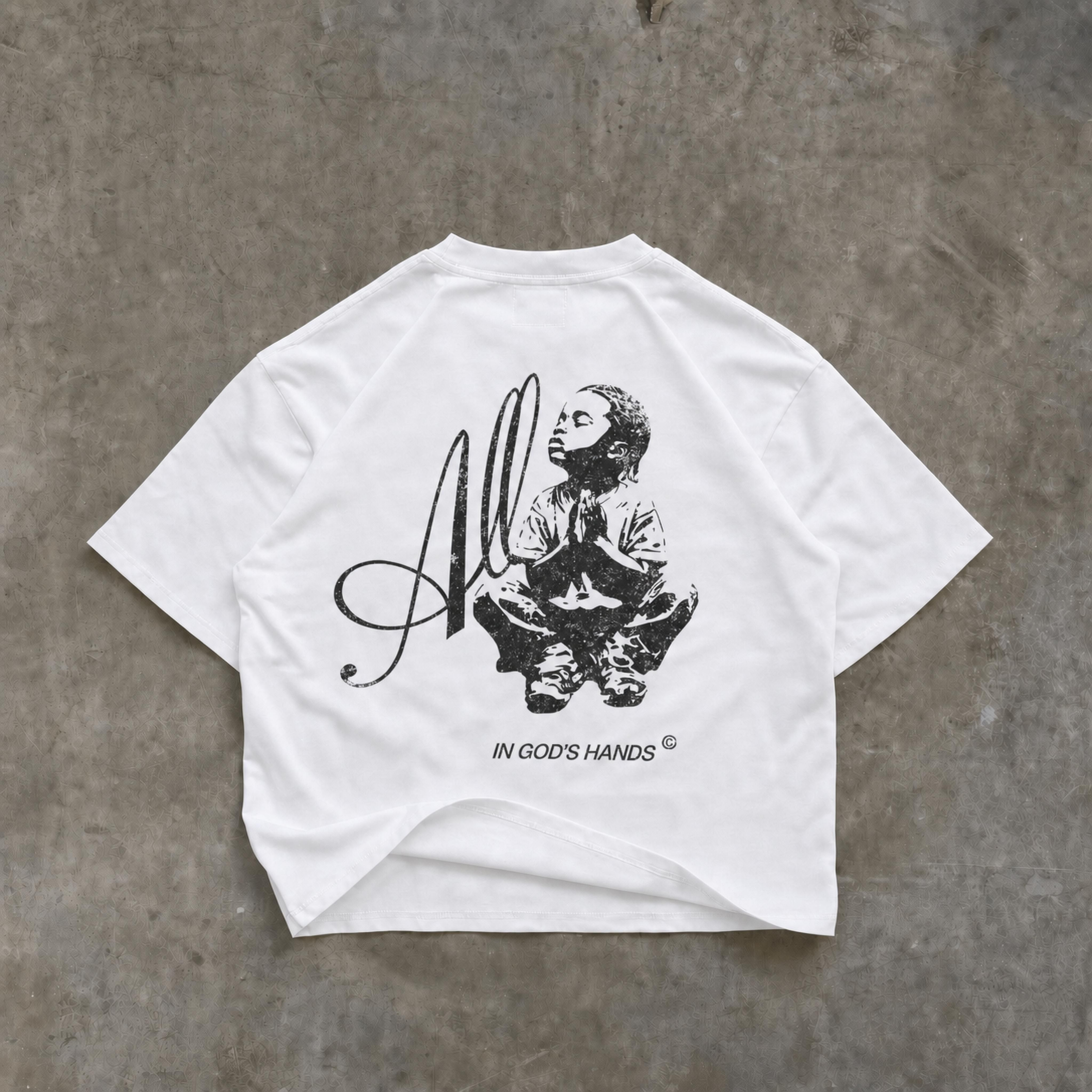 "ALL IN GOD'S HANDS" TEE