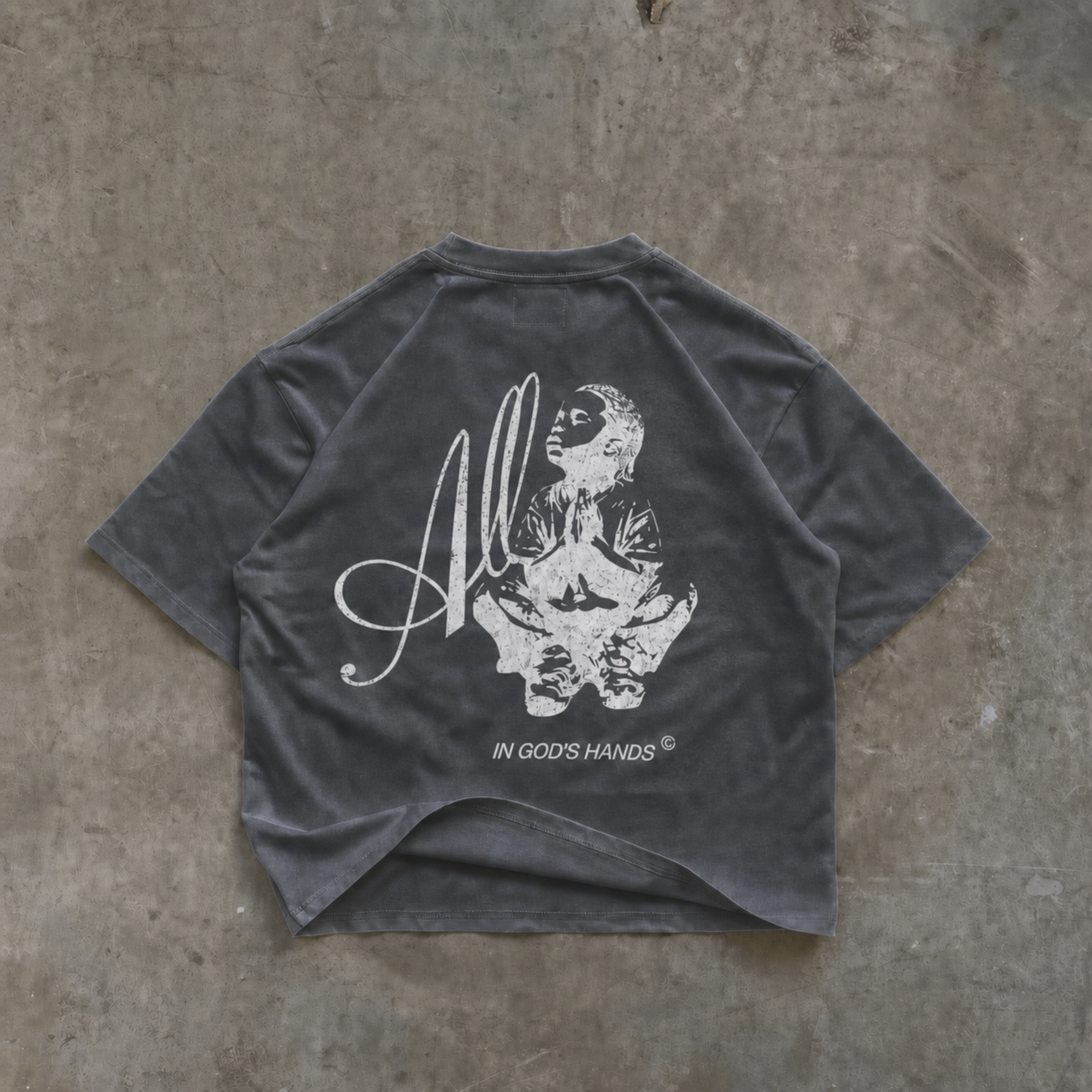 "ALL IN GOD'S HANDS" TEE
