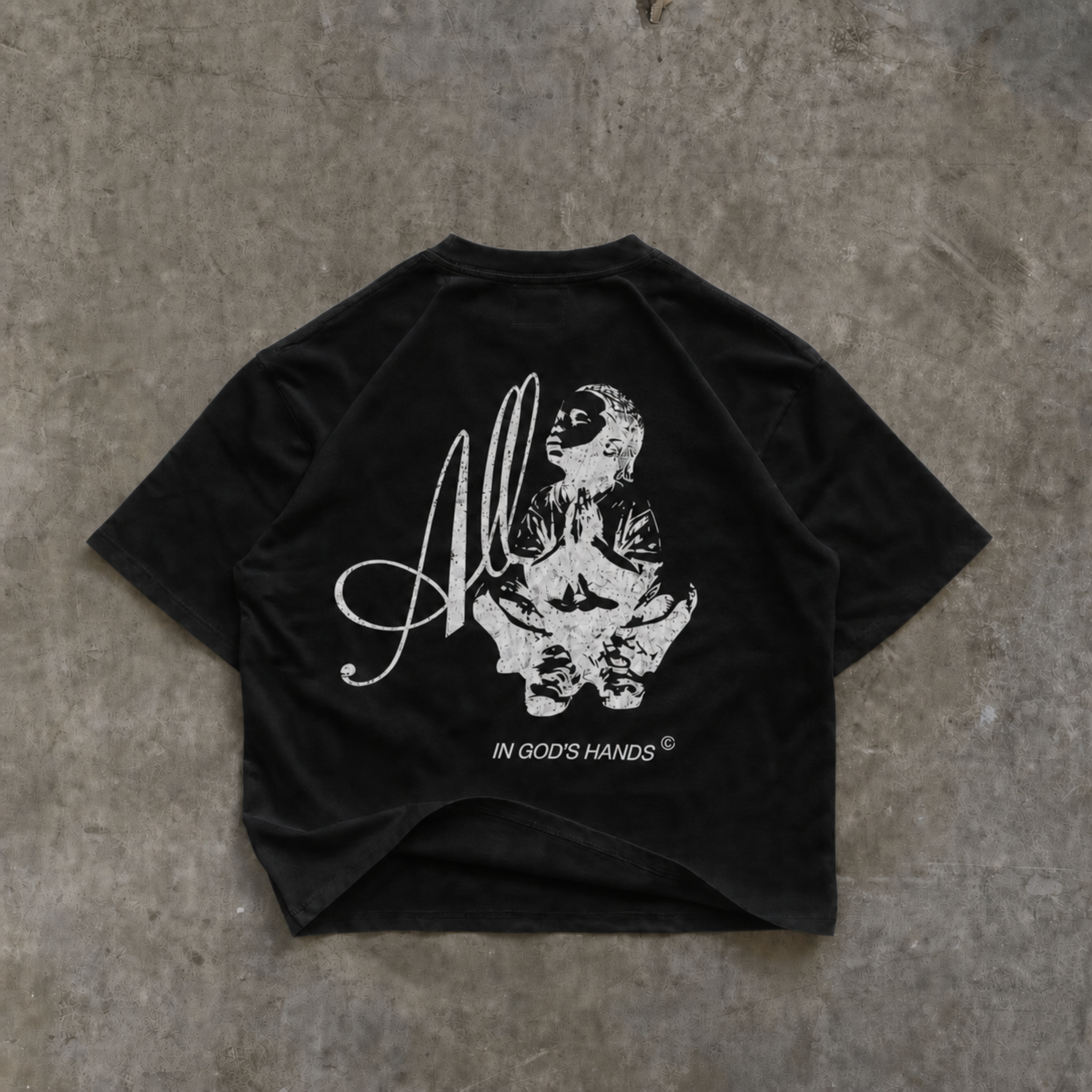 "ALL IN GOD'S HANDS" TEE
