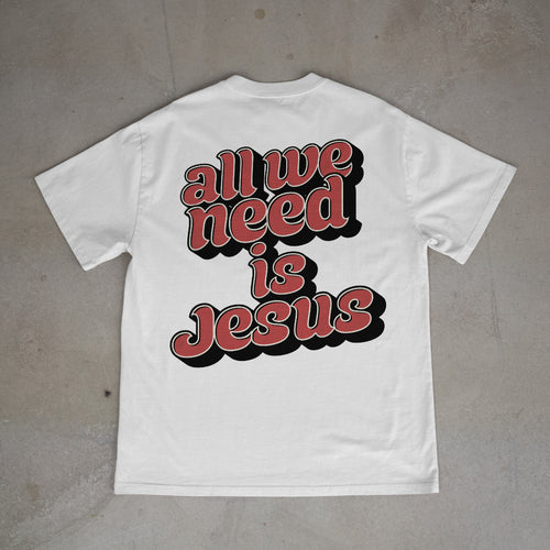 "All we need is Jesus" Premium Oversized Shirt