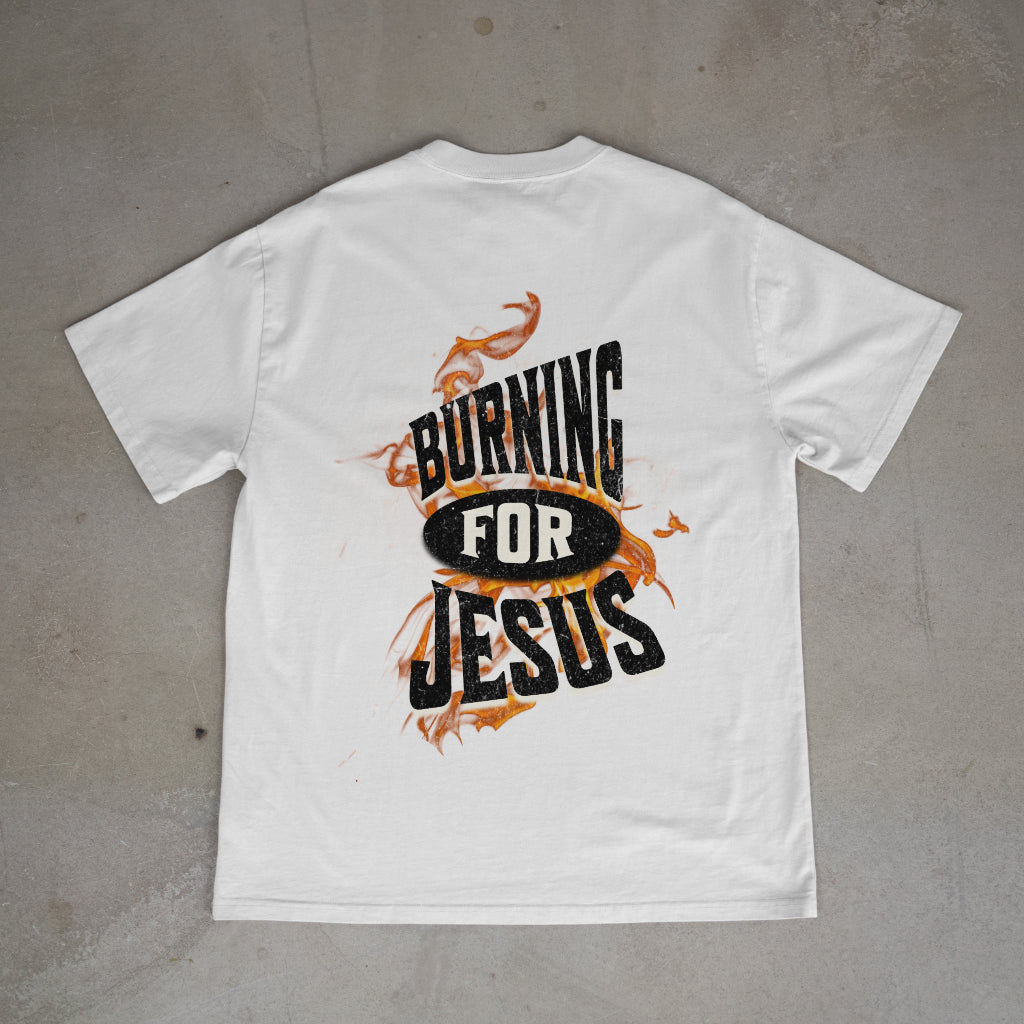 "Burning for Jesus" Premium Oversized Shirt